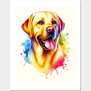 Yellow Lab Labrador Retriever Dog Artwork Posters and Art